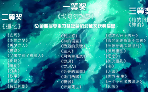 第四届零重力杯短篇征文获奖信息