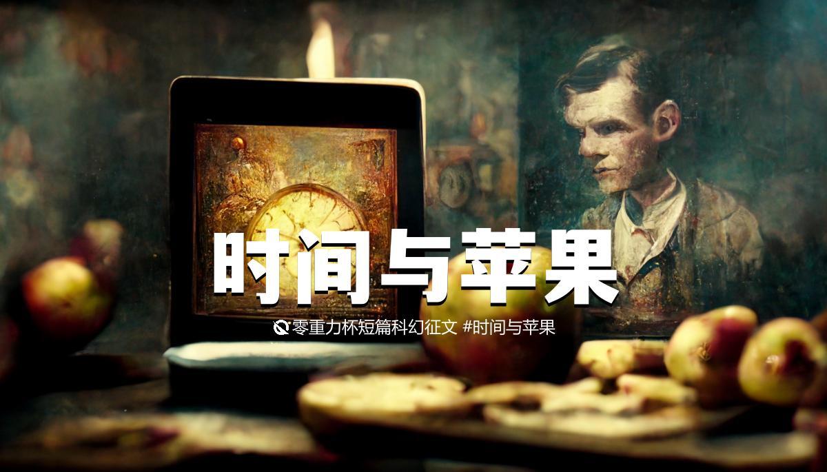 海报由AI（Midjourney）绘制 | Prompts: time machine, apple, Alan Turing, Paul Cézanne