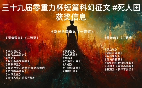 第三十九届零重力杯短篇征文获奖信息