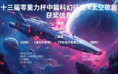 第十三届零重力杯中篇科幻征文获奖信息