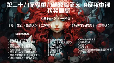 第二十九届零重力杯短篇征文获奖信息
