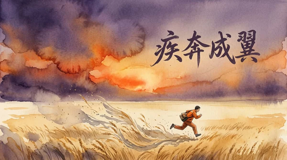 疾奔成翼