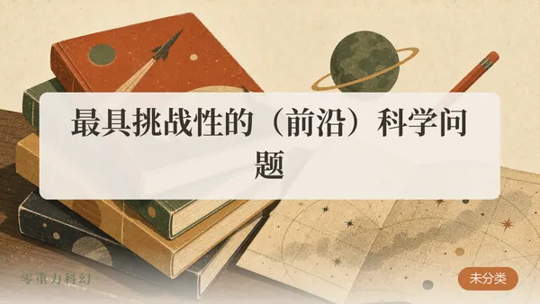 最具挑战性的（前沿）科学问题
